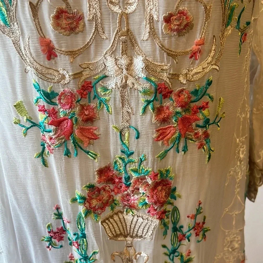 Beautiful 🤩 embroidered Indian tunic top ￼size S - Picture 12 of 15